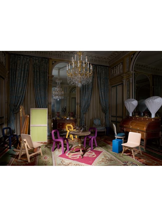 Chaise Bold jaune - Moustache, design Big-Game