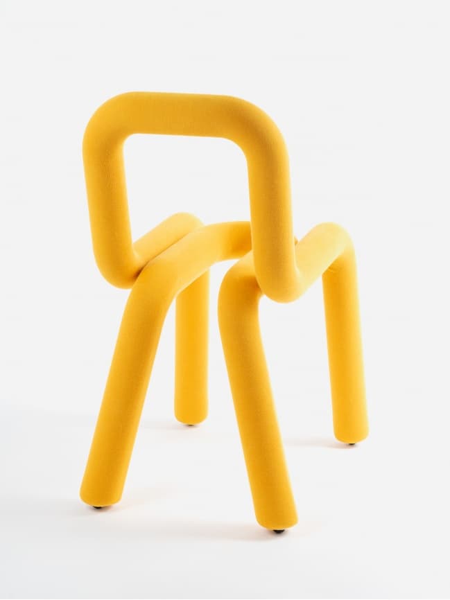 Chaise Bold jaune - Moustache, design Big-Game