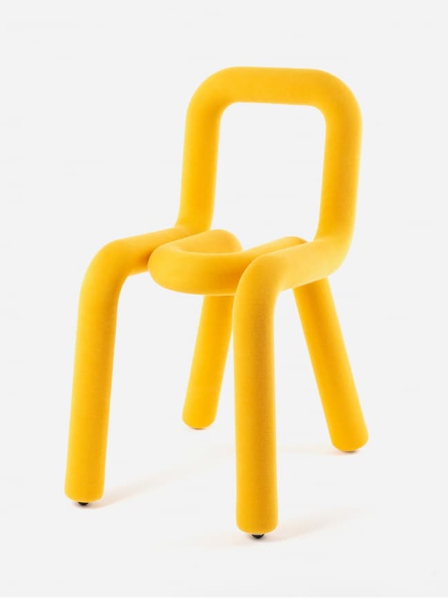 Chaise Bold jaune - Moustache, design Big-Game